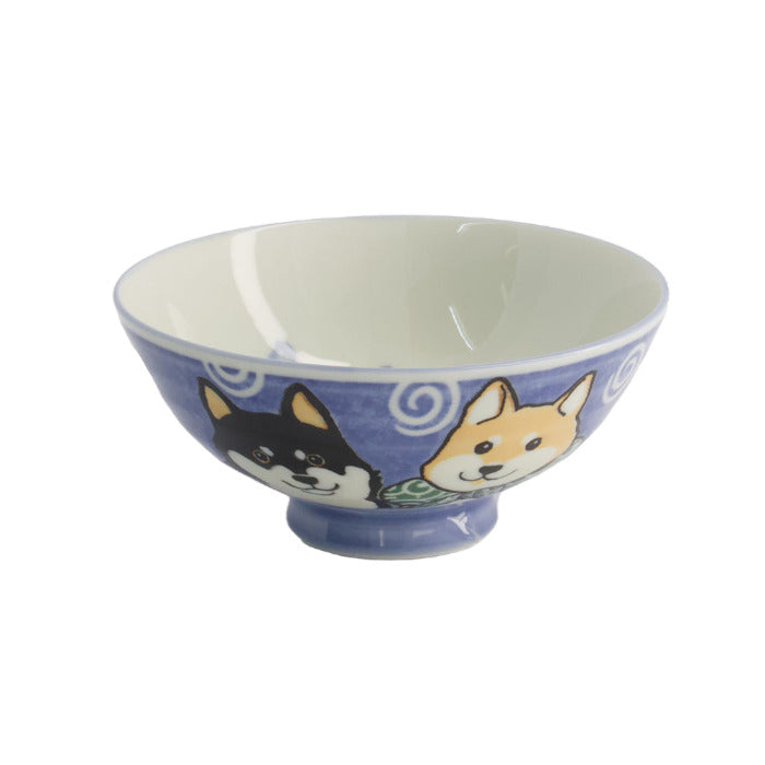 Bol Kawaii chien Shiba bleu