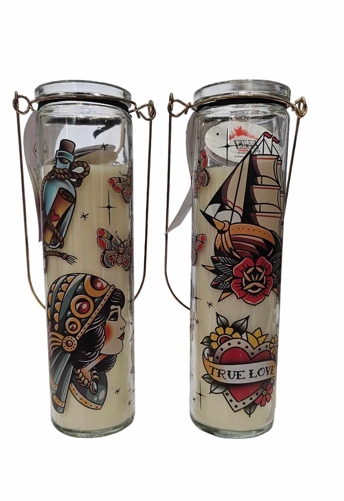 Bougie old schoot tatto rétro vintage