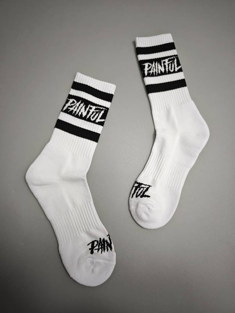 Chaussettes Painful crew noire et blanche