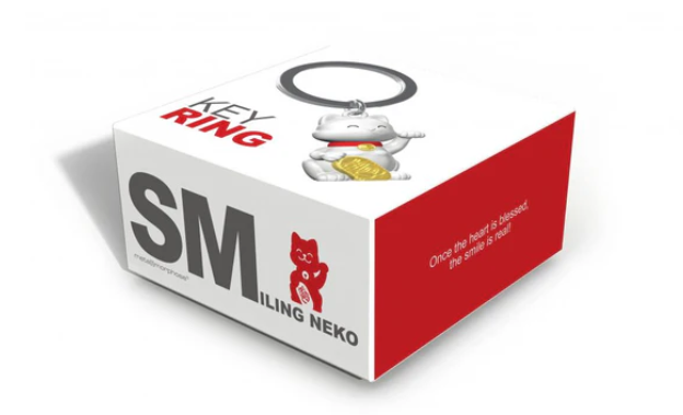 Mignon porte clé metalmorphose fun chat chanceux japonais 3D en métal massif pop culture kawaii