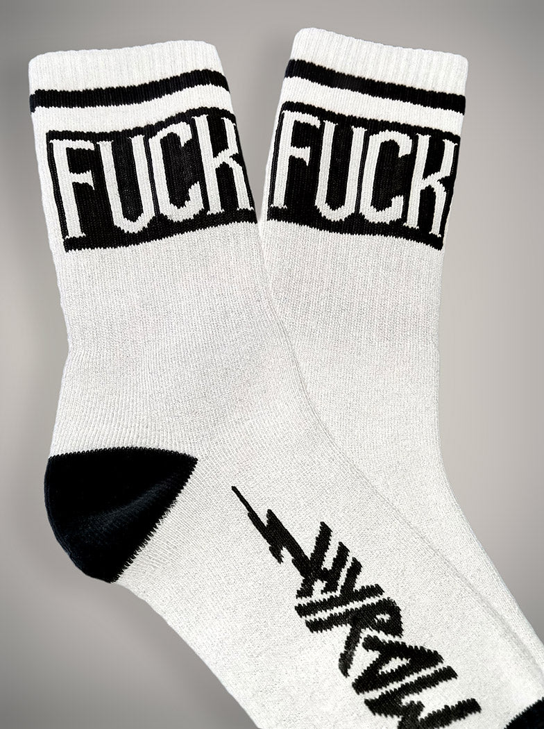 Chaussette Hyraw fuck blanche et noir