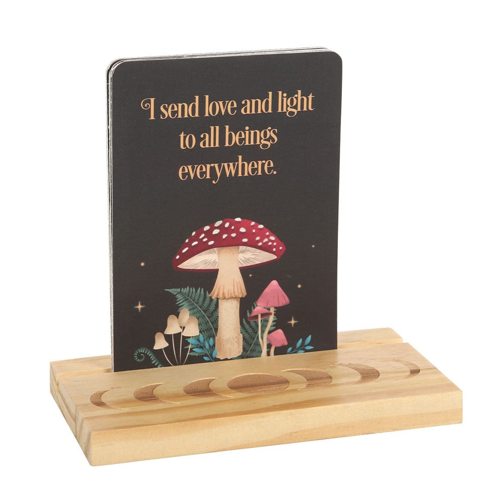 Affirmation Cards with Wooden Stand Dark Forest