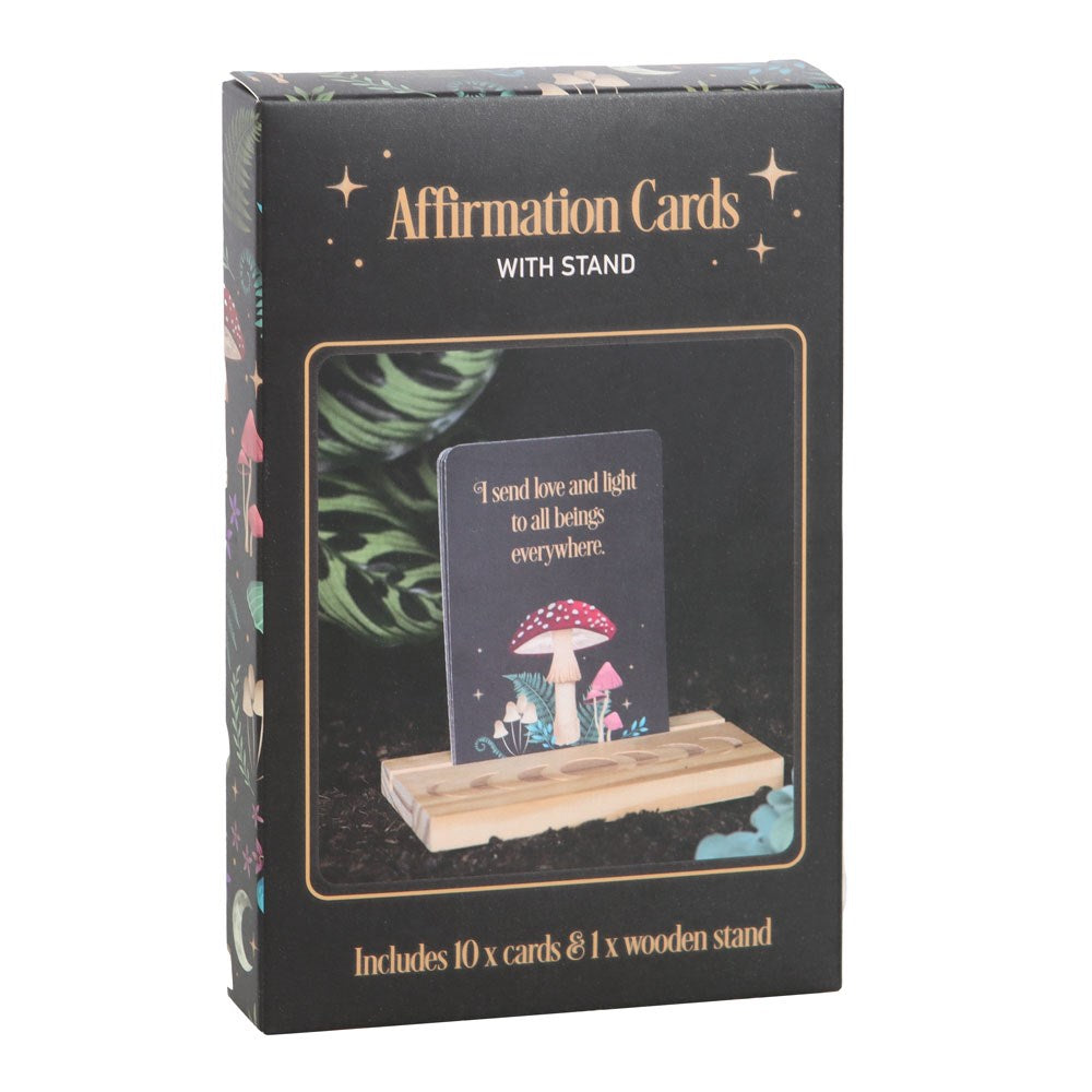 Affirmation Cards with Wooden Stand Dark Forest