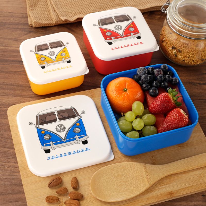 Lot de 3 Boites Repas Volkswagen - Van Bus Combi VW T1