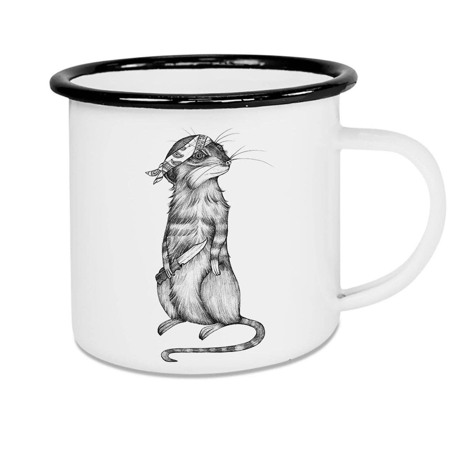 Mug / tasse émaillé - Toni Knife le Suricate - 300ml
