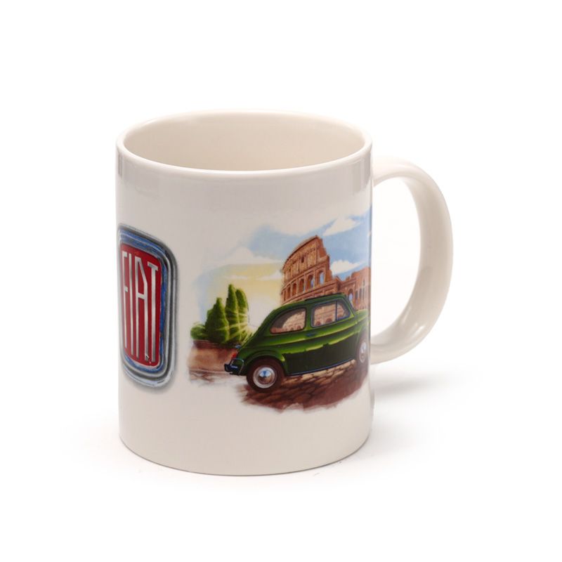 Mug / tasse en Porcelaine Fiat 500 Rome & Riviera