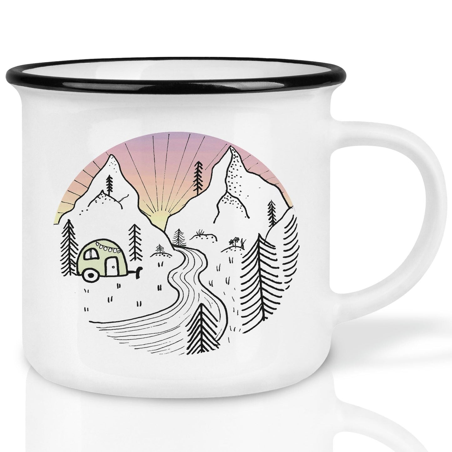 Mug / tasse en céramique - Camping Jour et Nuit