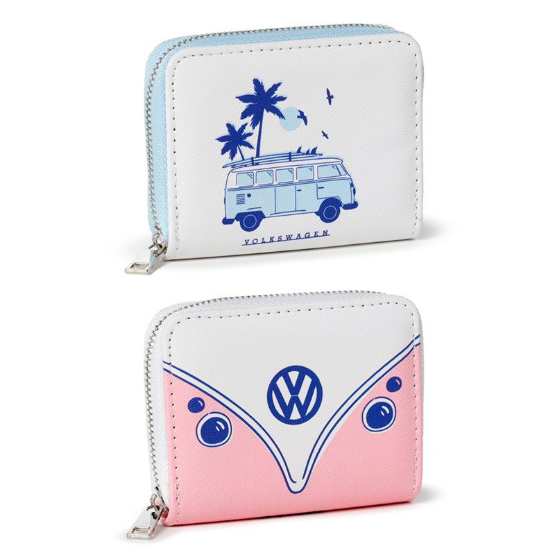 Petit Porte-monnaie à Fermeture Eclair Volkswagen - Van Bus VW T1 Bus
