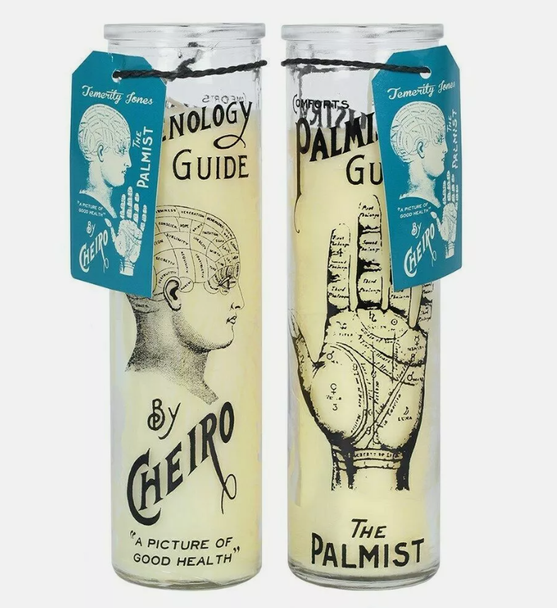 Bougie Phrénologie Glass retro cabinet de curiosité