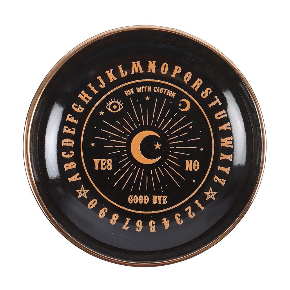 Plat à bibelots rond noir pour plateau parlant ouija