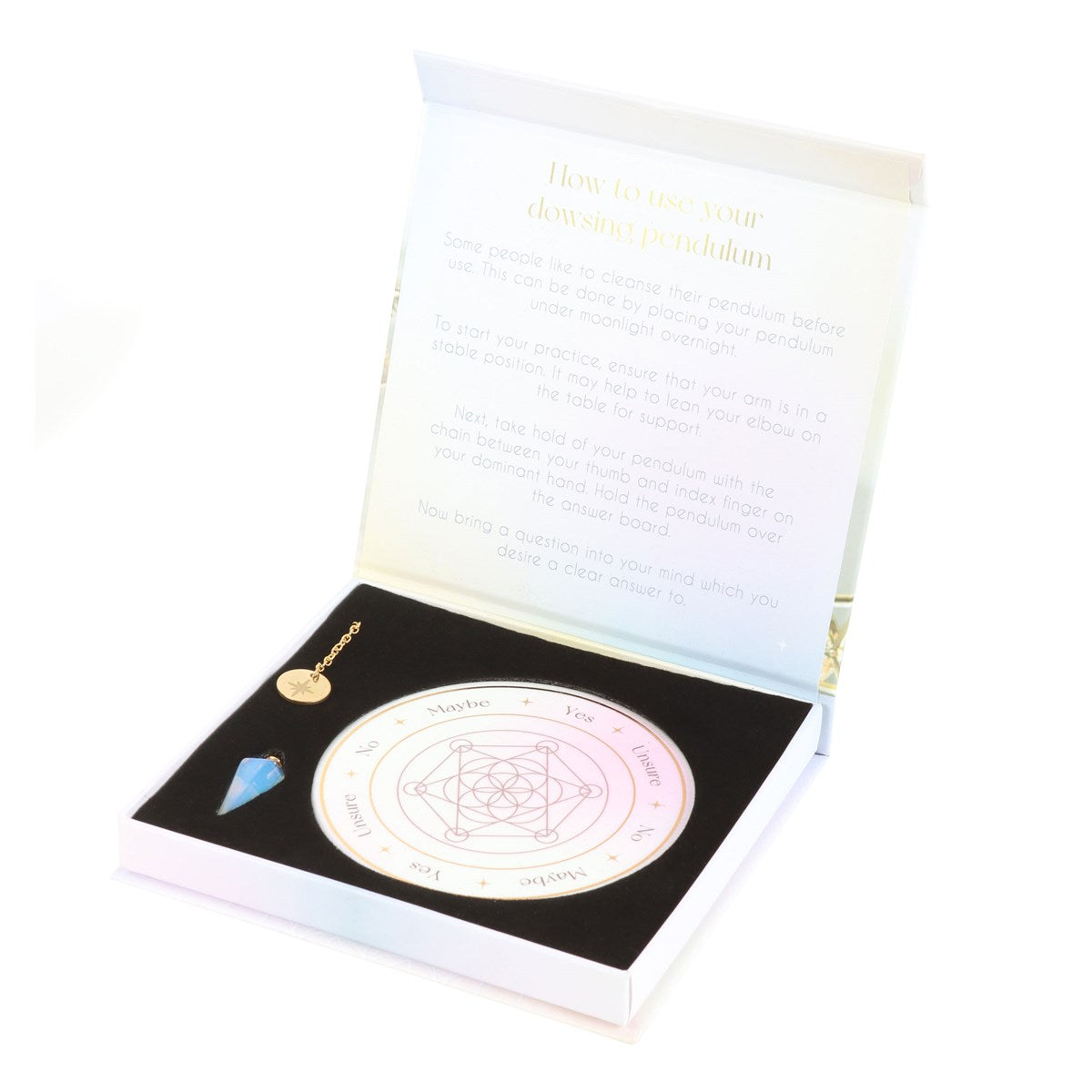 Kit de divination avec pendule en opalite