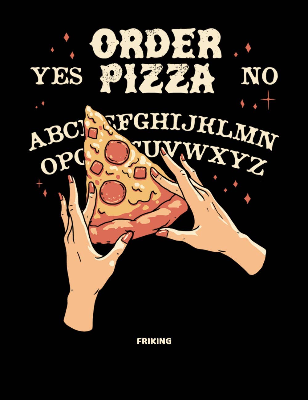 Sac / Tote bag " Commandez une pizza " ouija