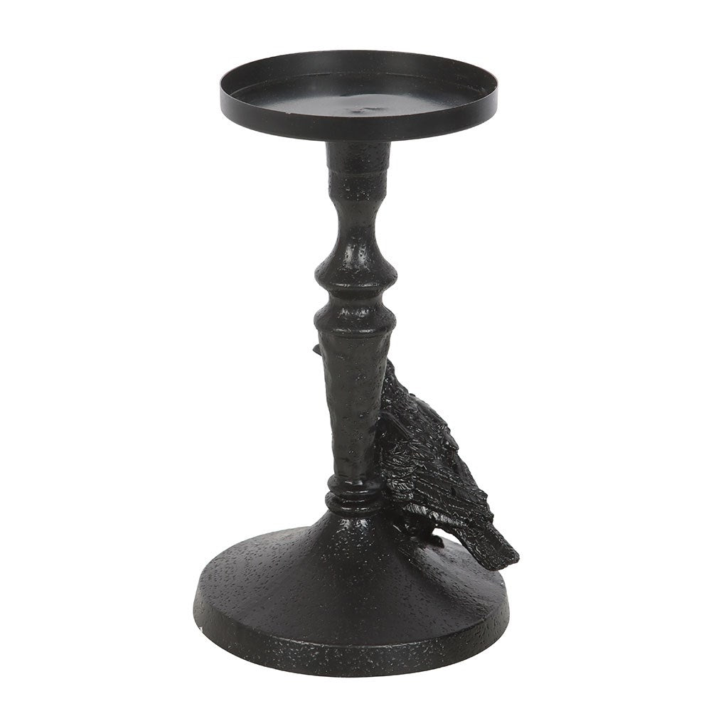 Bougeoir raven mystic corbeau noir gothic