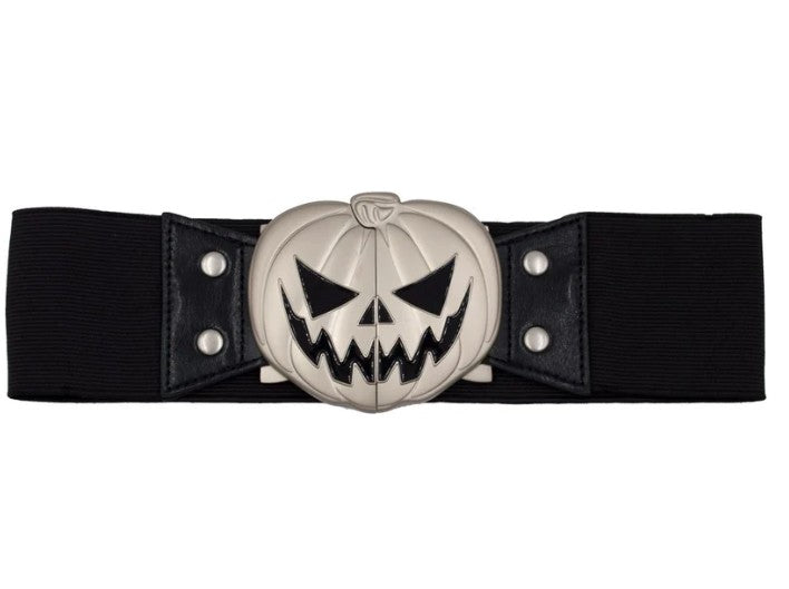 Ceinture élastique noir gothique boucle citrouille | Kreepsville 666