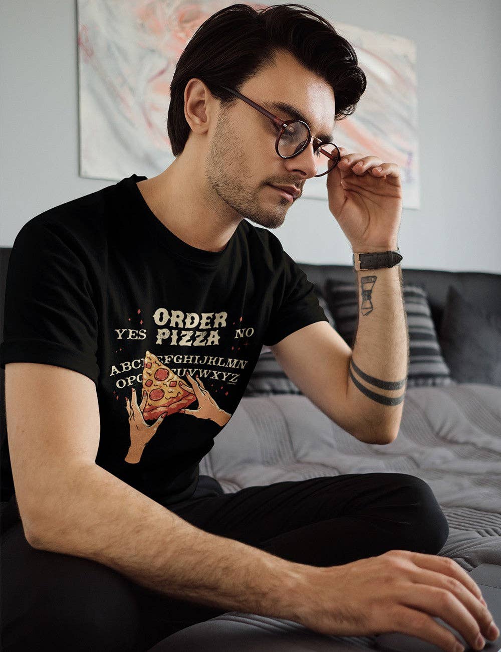 Tee shirt " Commandez une pizza "