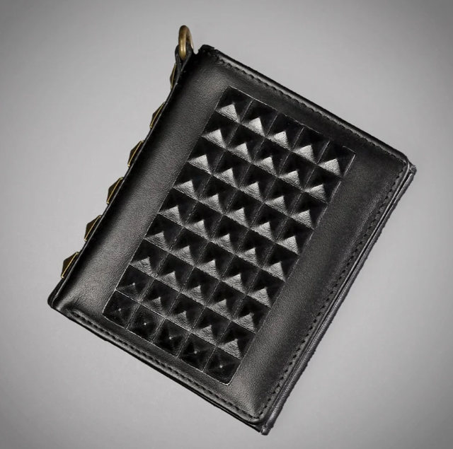 Portefeuille en cuir a pic punx