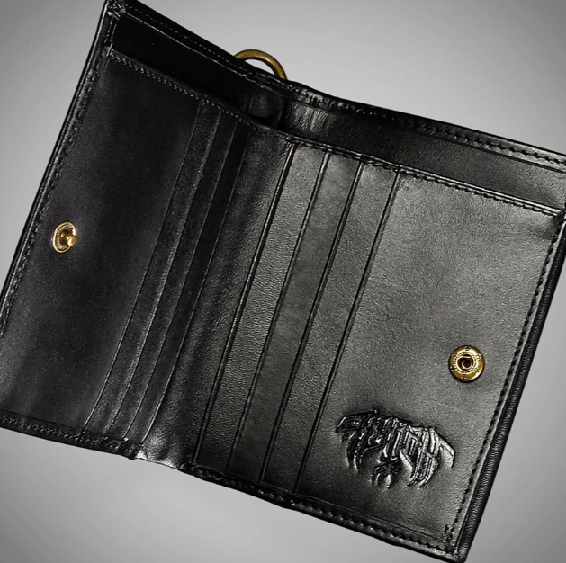 Portefeuille en cuir a pic punx