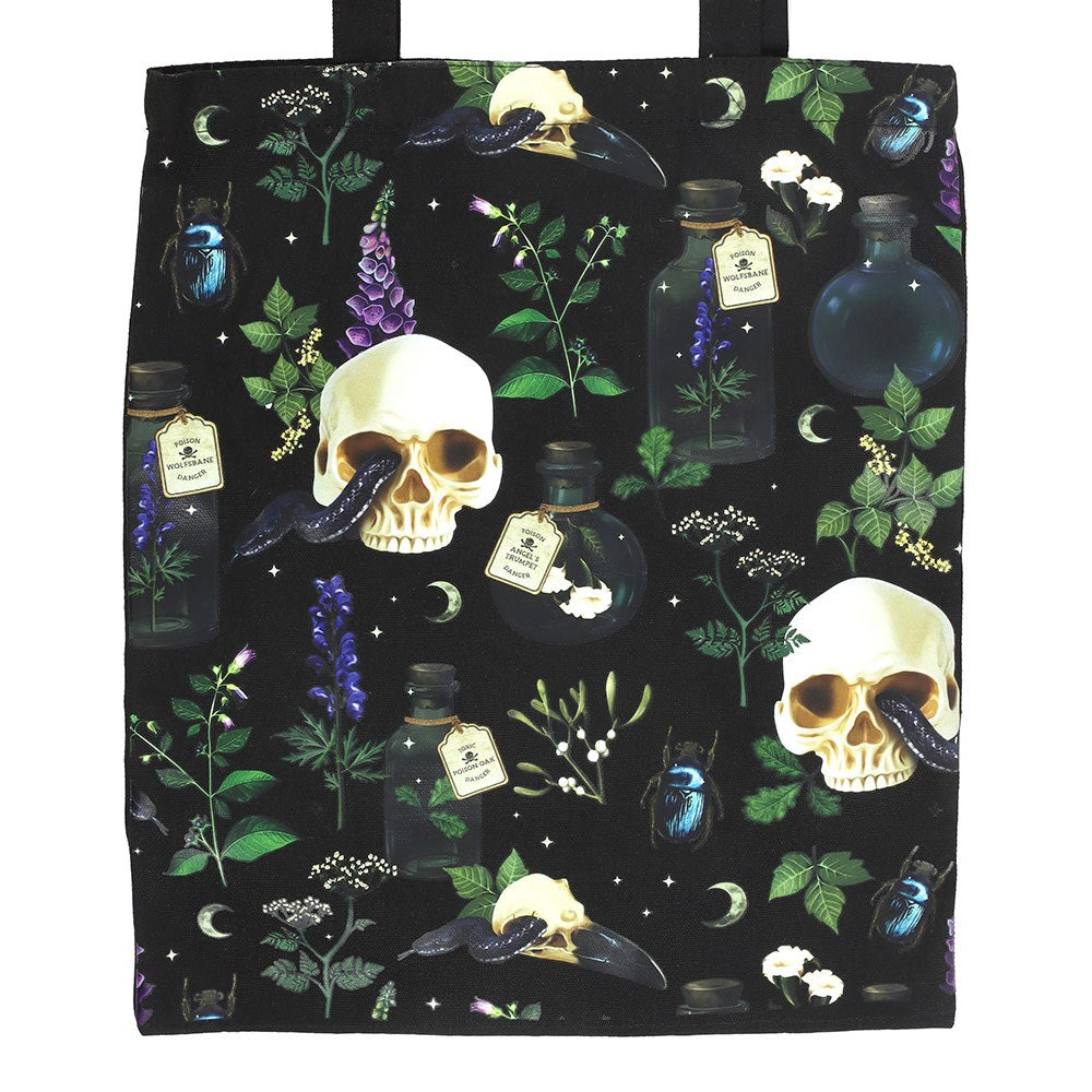 sac tote bag skull serpend et fiole de socière