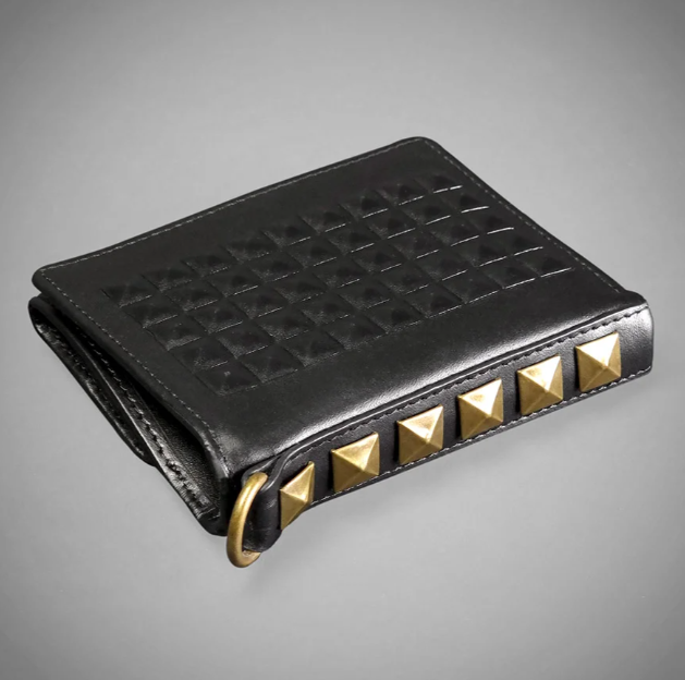 Portefeuille en cuir a pic punx