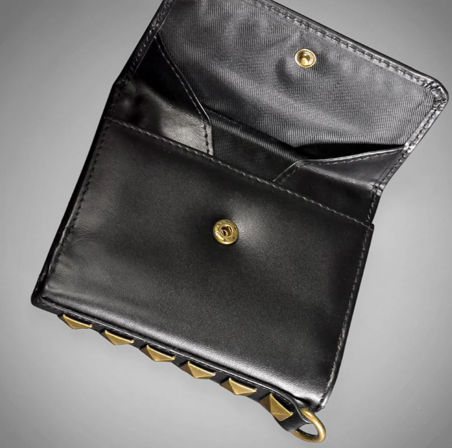 Portefeuille en cuir a pic punx