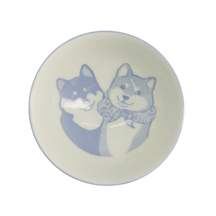 Bol Kawaii chien Shiba bleu