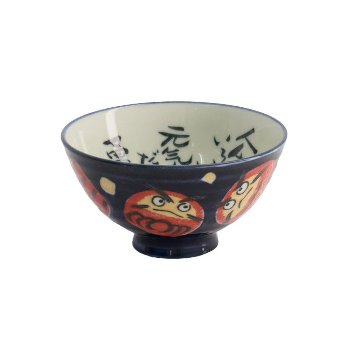 Bol bleu foncé Kawaii Daruma