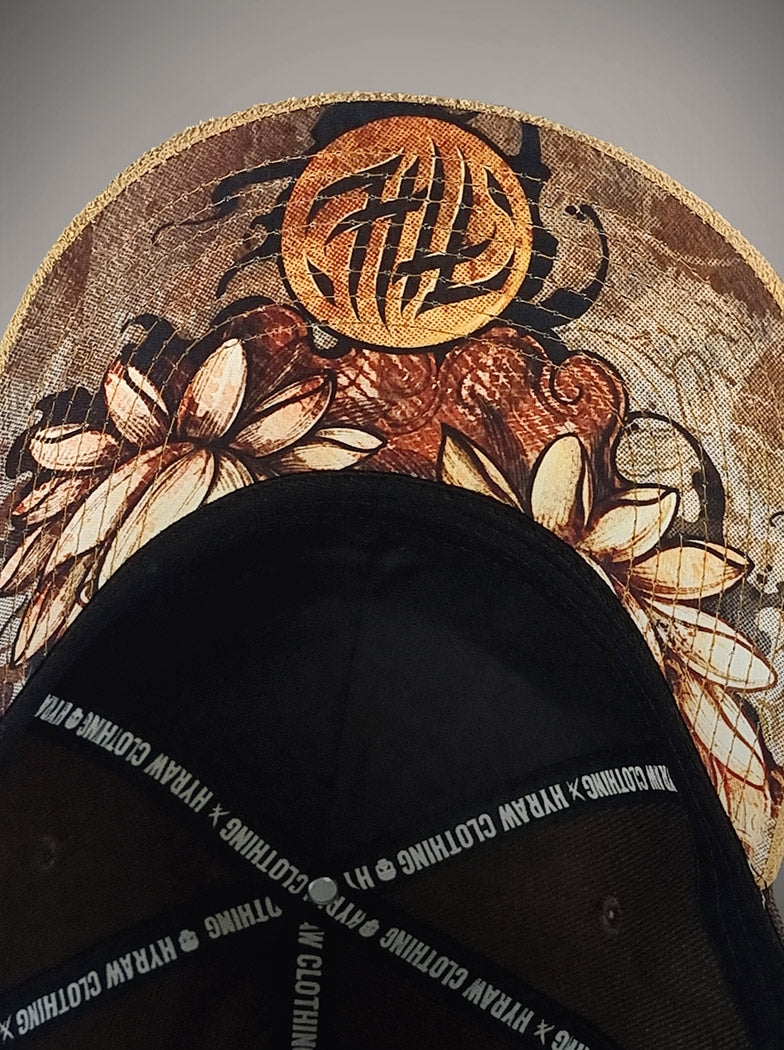 Casquette SWAMP marron a fleur