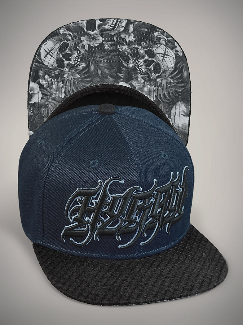 Casquette Snapback blue lagoon skull