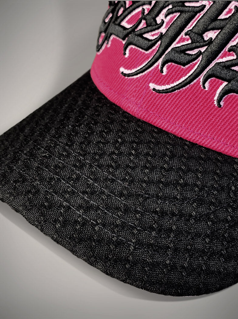 Casquette pink lagoon tête de mort rose