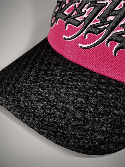 Casquette pink lagoon tête de mort rose