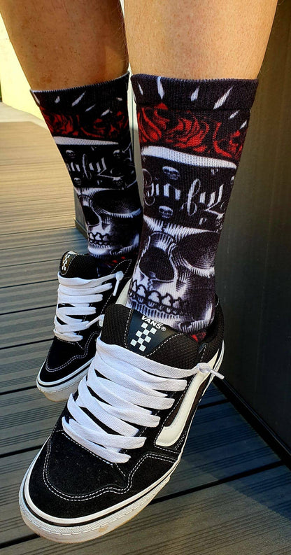 Chaussettes Painful Skull & roses