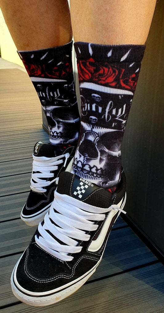 Chaussettes Painful Skull & roses