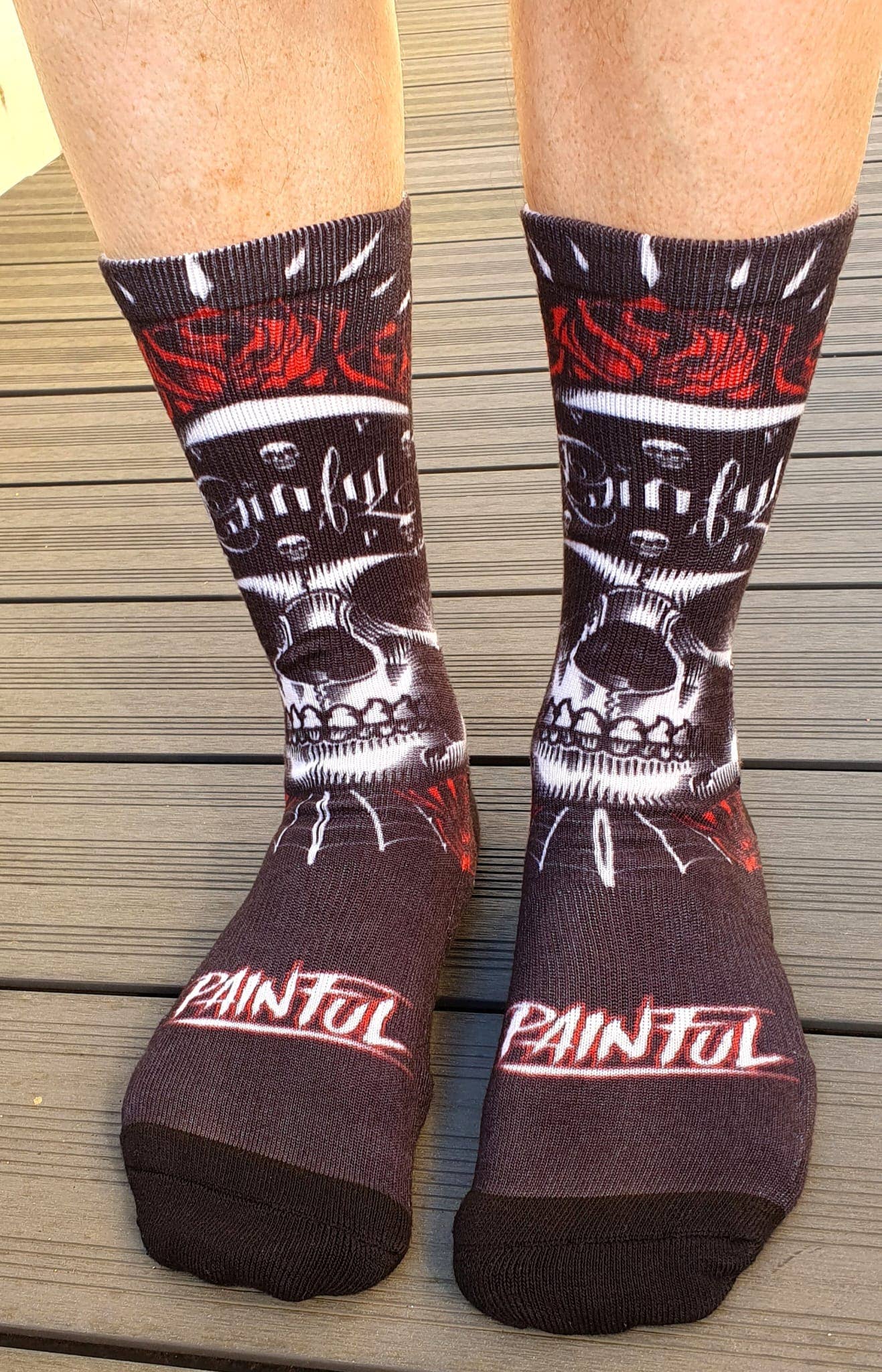 Chaussettes Painful Skull & roses