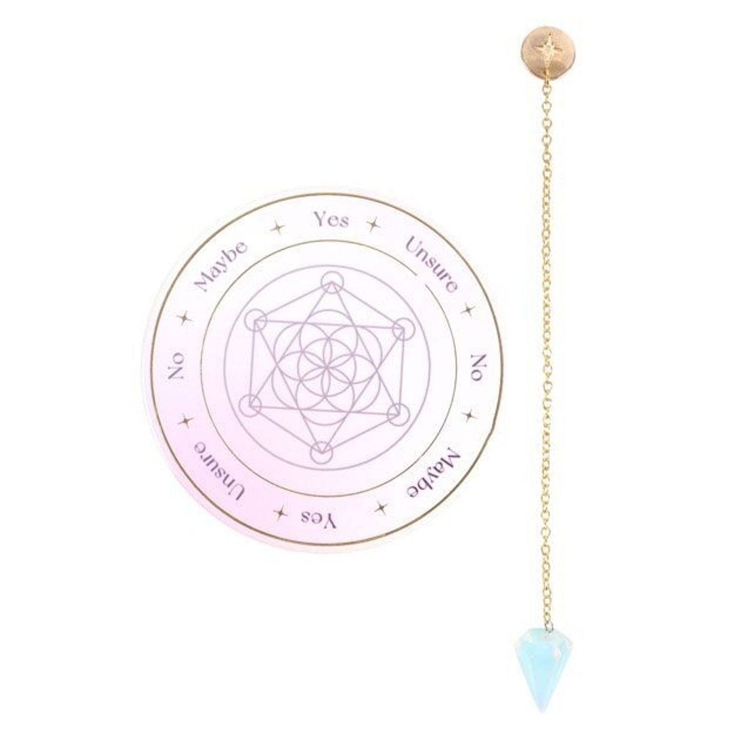 Kit de divination avec pendule en opalite