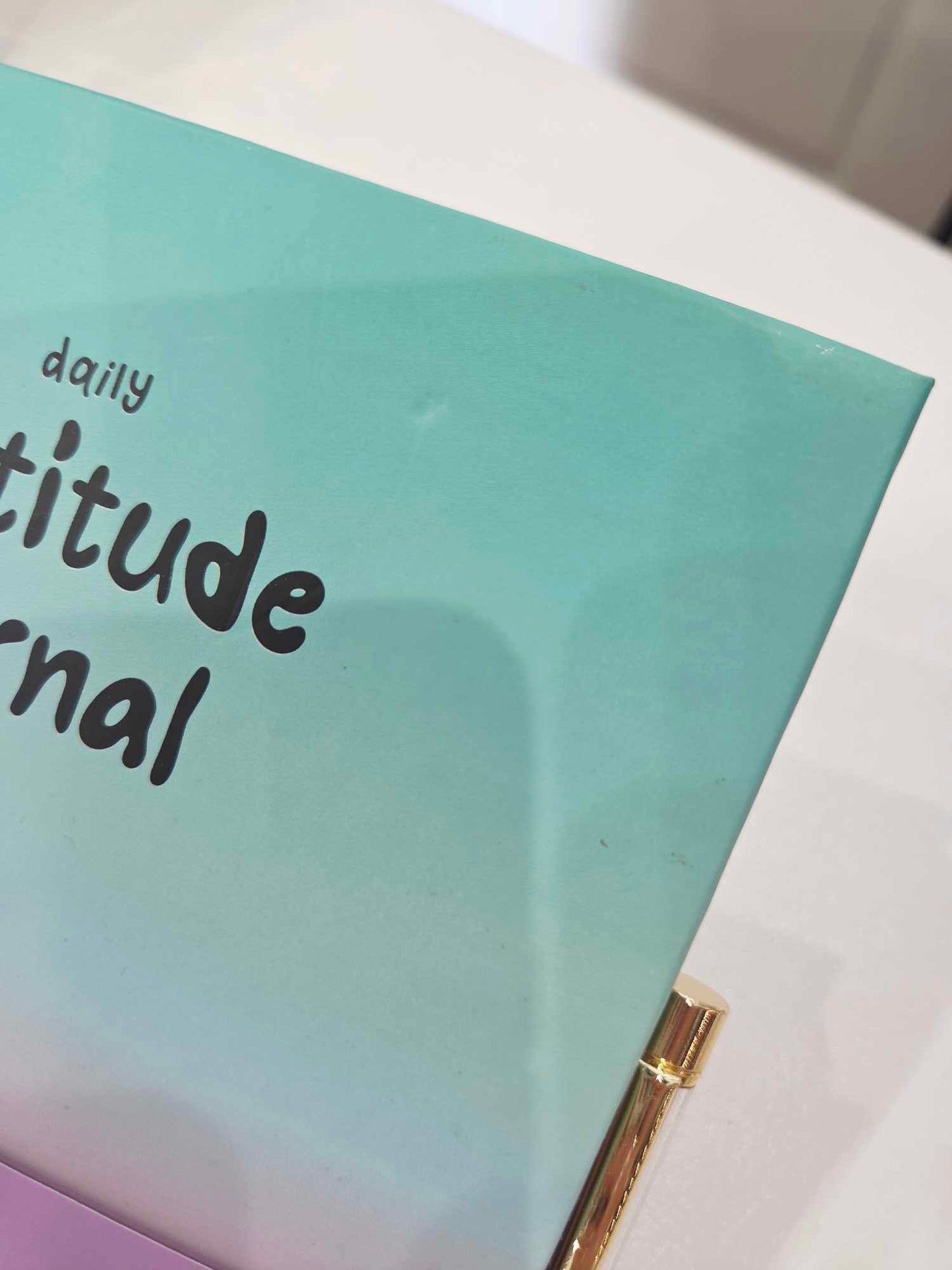 Défaut Carnet journal de gratitude multicolore avec stylo en améthyste