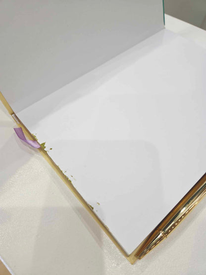 Défaut Carnet journal de gratitude multicolore avec stylo en améthyste