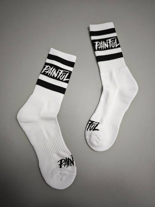 Chaussettes Painful crew noire et blanche
