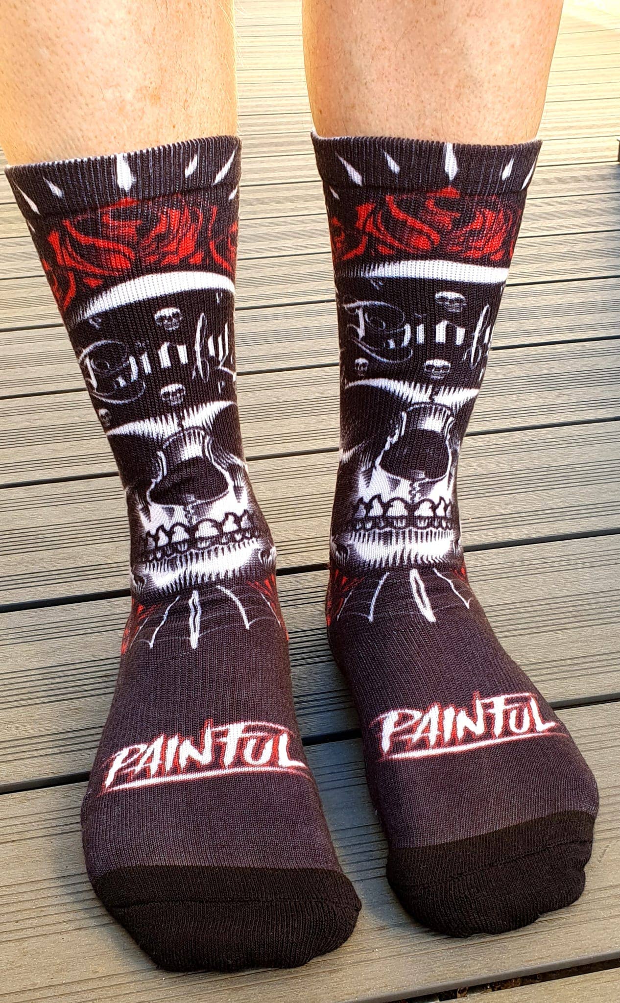 Chaussettes Painful Skull & roses