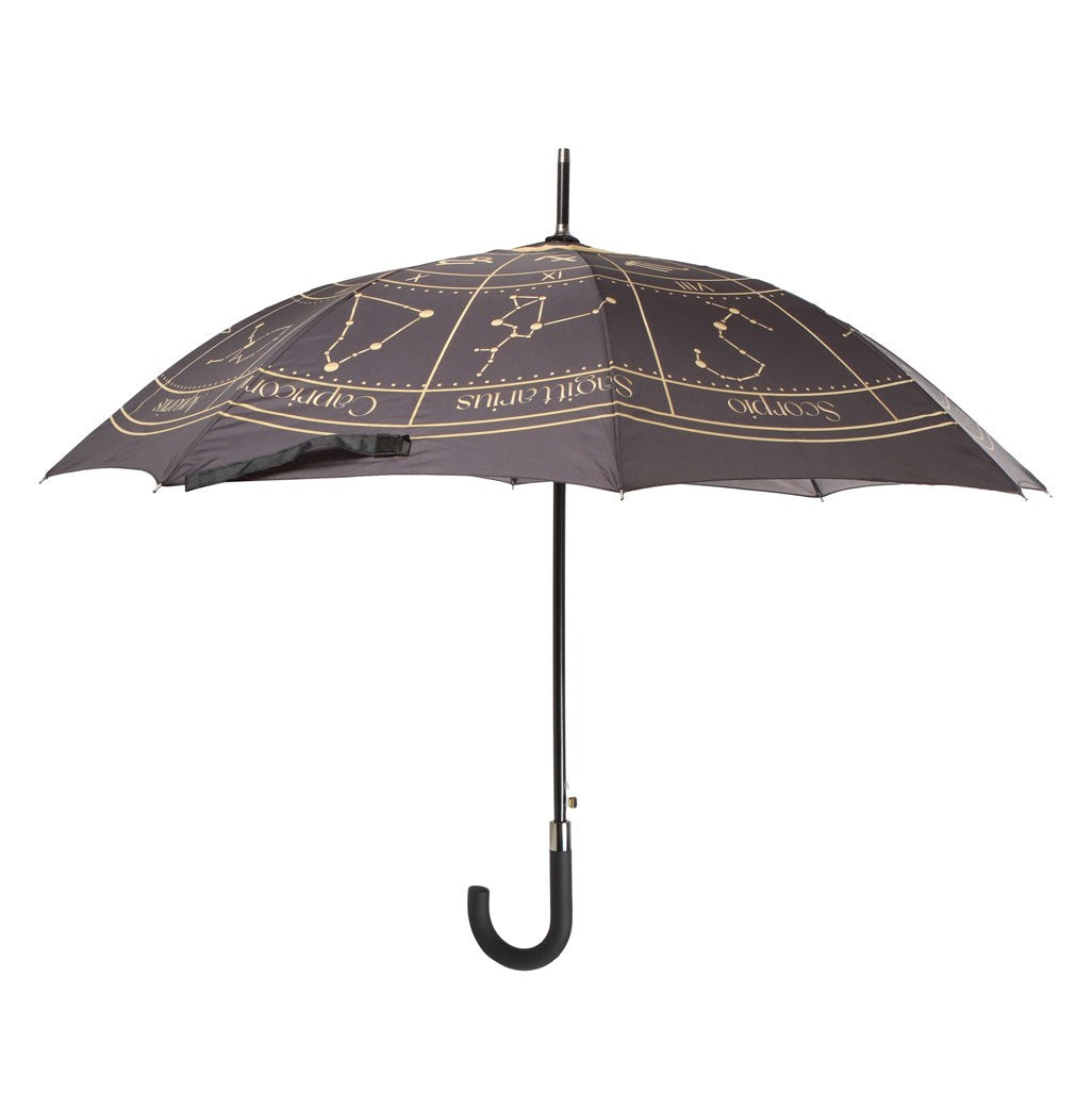 Parapluie astrologie noir et doré