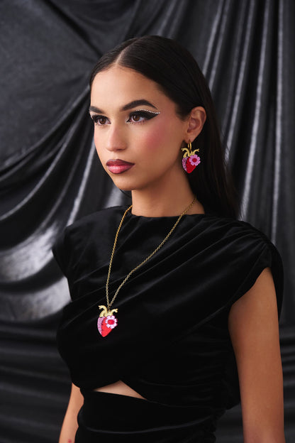 Boucles d'oreilles en forme de cœur anatomique