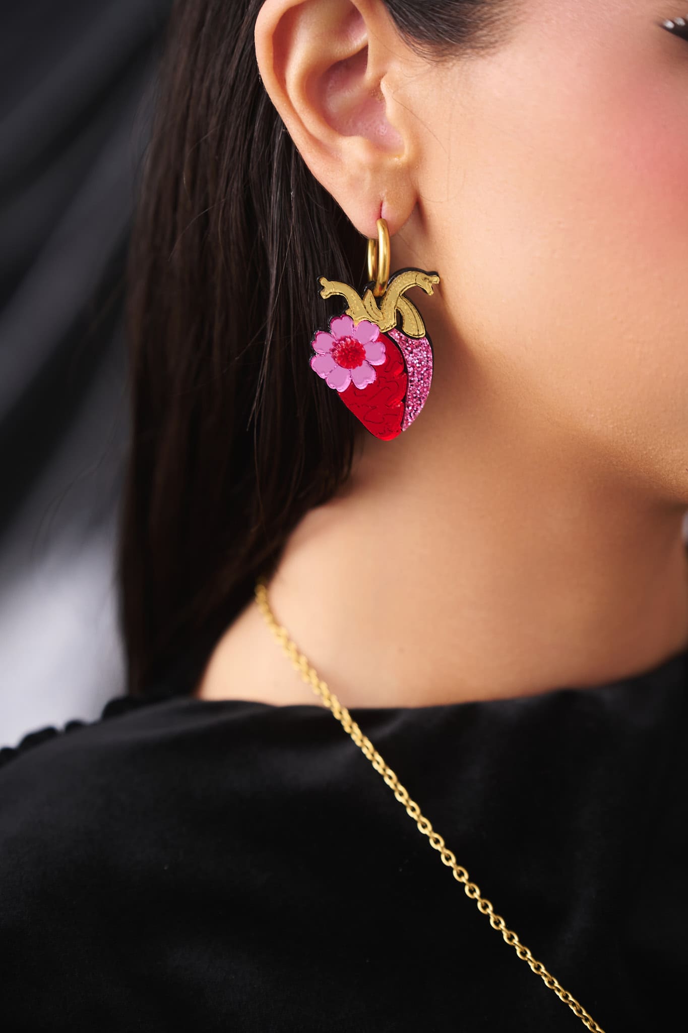 Boucles d'oreilles en forme de cœur anatomique