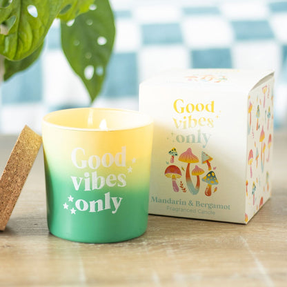 Bougie Parfumée " Good Vives Only " -  au mandarin et à la bergamote | Ambiance Bohème & Spirituelle