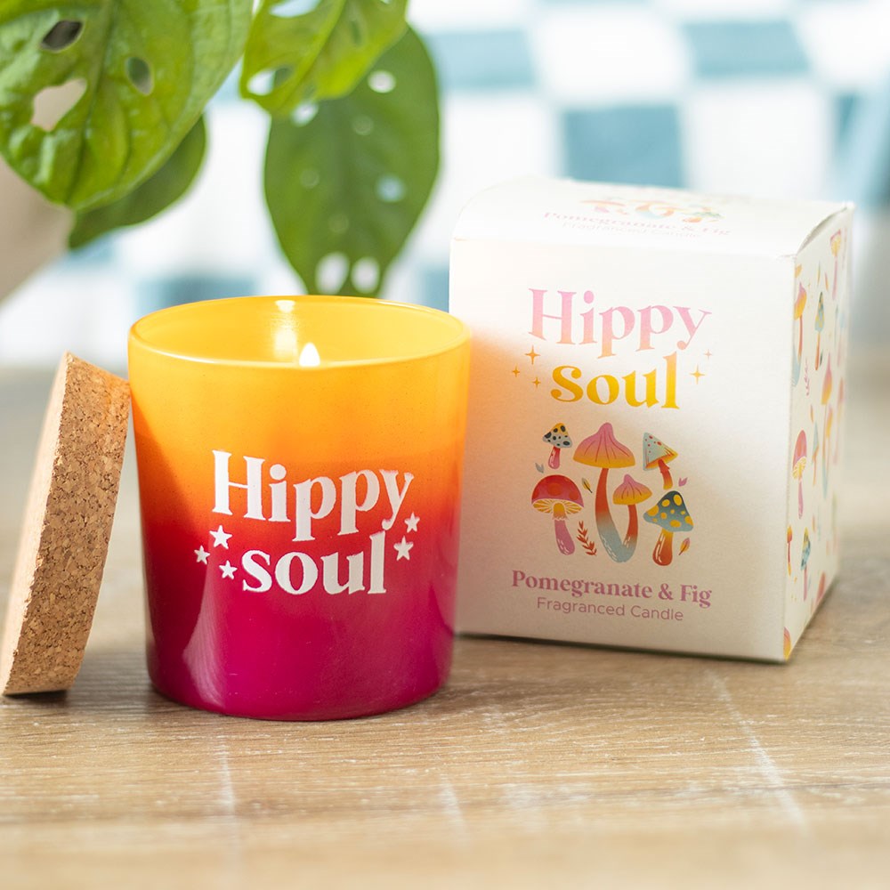 Bougie Parfumée "Hippy Soul" – Grenade & Figue | Ambiance Bohème & Spirituelle
