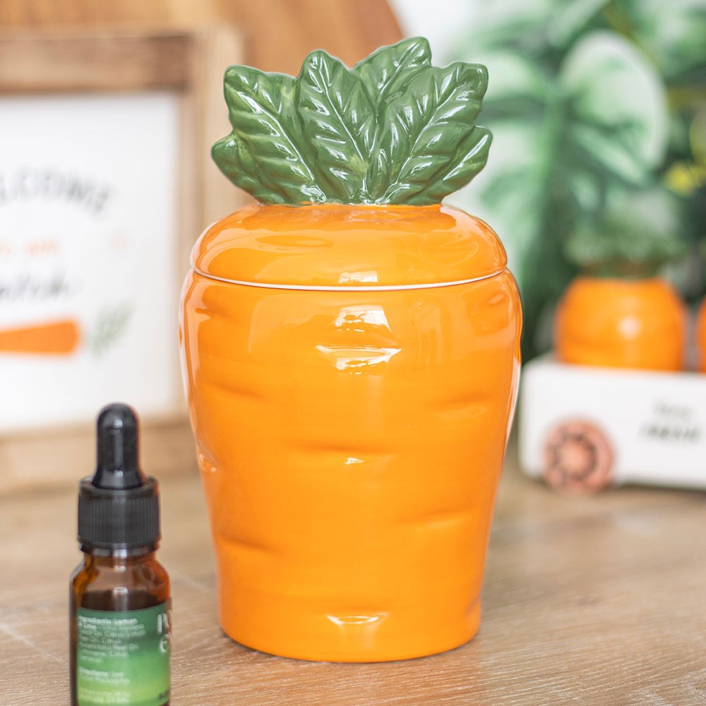 Brûleur d'huile parfumé en forme de carotte fun et chauffe-cire