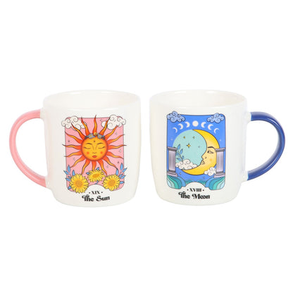 Ensemble de mugs célestes Soleil et Lune