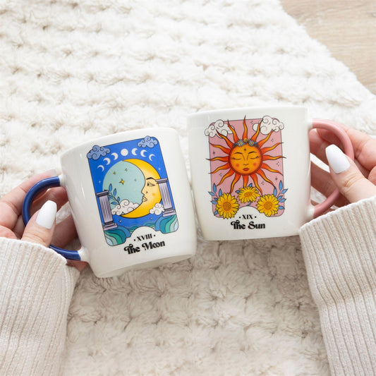 Ensemble de mugs célestes Soleil et Lune