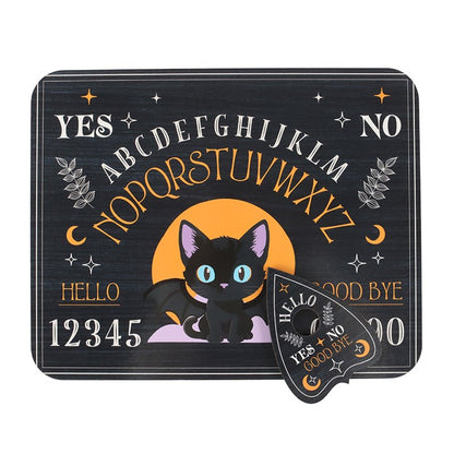 Planche de ouija avec chat chauve souris witchy gothic
