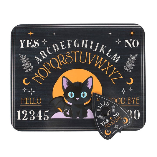Planche de ouija avec chat chauve souris witchy gothic