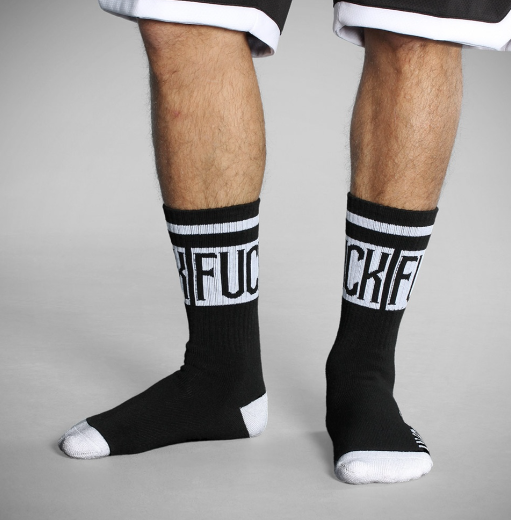 Chaussette Hyraw fuck noir et blanche