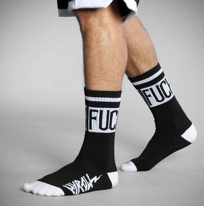 Chaussette Hyraw fuck noir et blanche